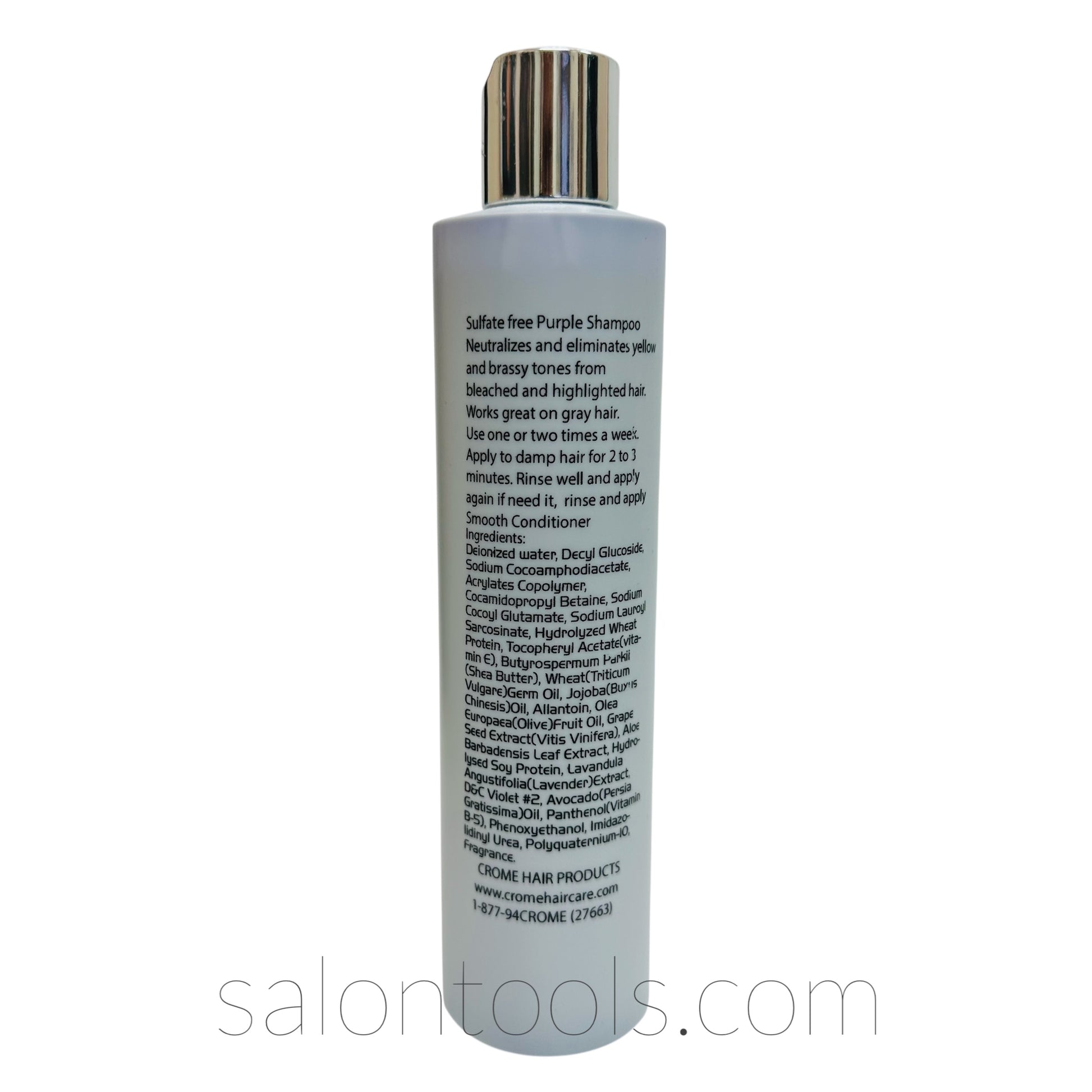 Crome Blonde In (Purple) Sulfate Free Shampoo 10oz back
