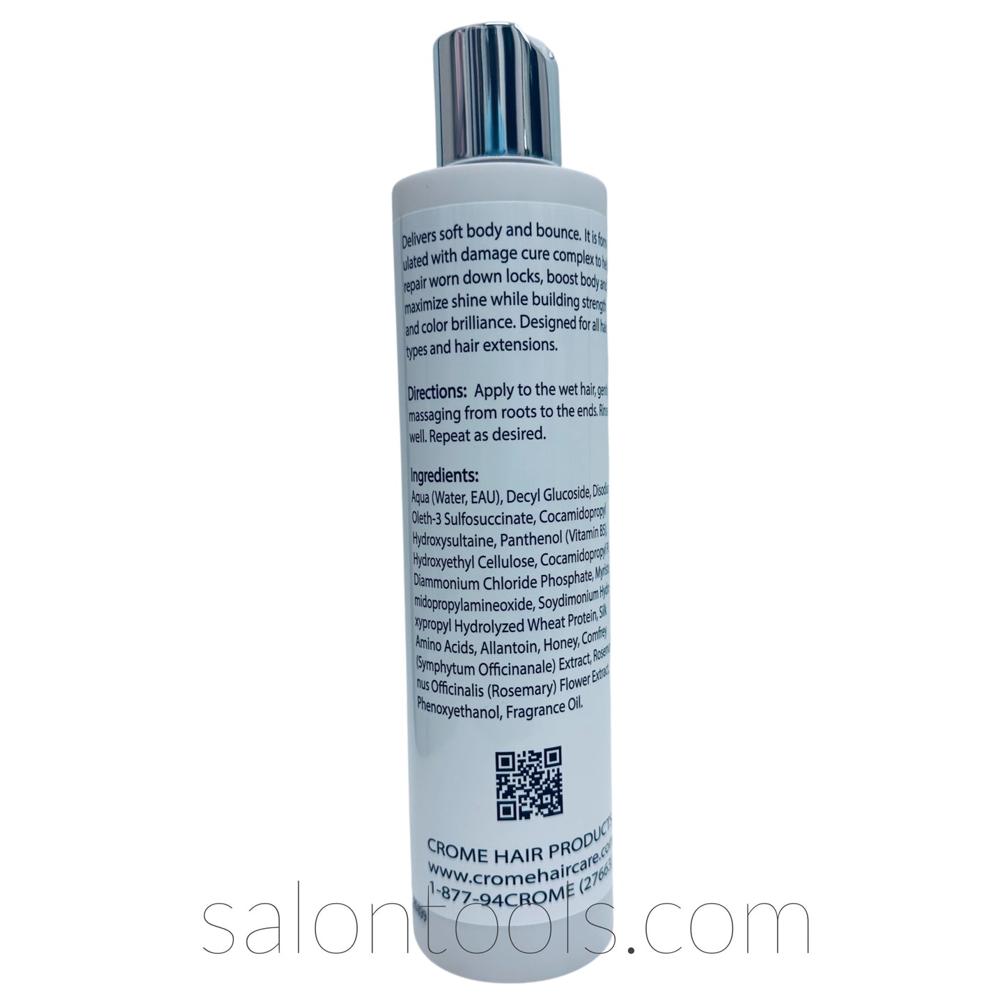 Crome Body Shot Sulfate Free Hydrating Shampoo 10oz back