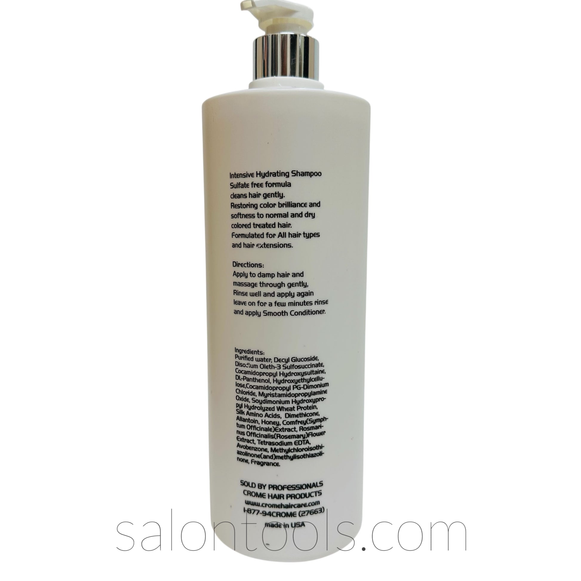 Crome Body Shot Sulfate Free Hydrating Shampoo 32oz Back