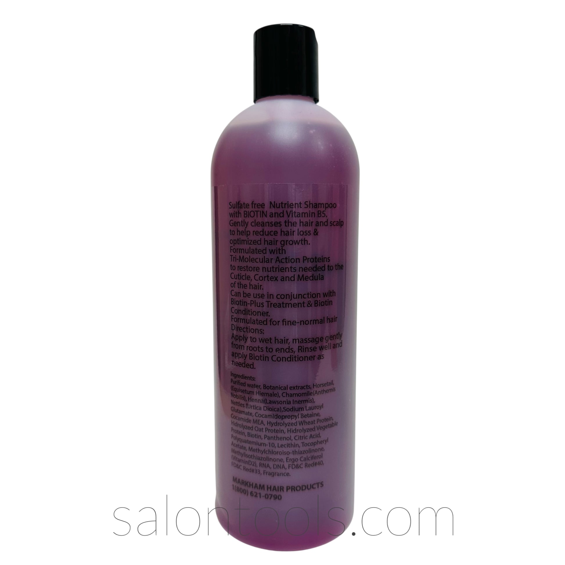 Markham Cherry Almond Biotin (Sulfate Free) Shampoo 16oz Back