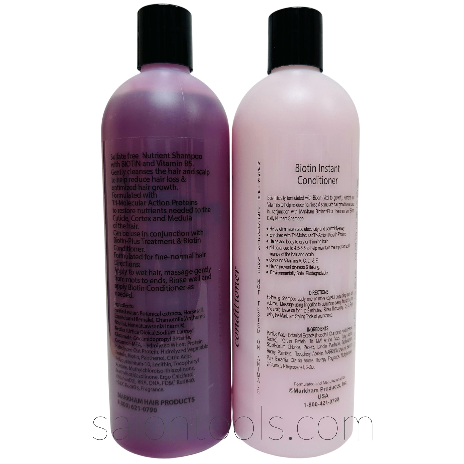 Markham Cherry Almond Shampoo | Instant Conditioner 16oz Back