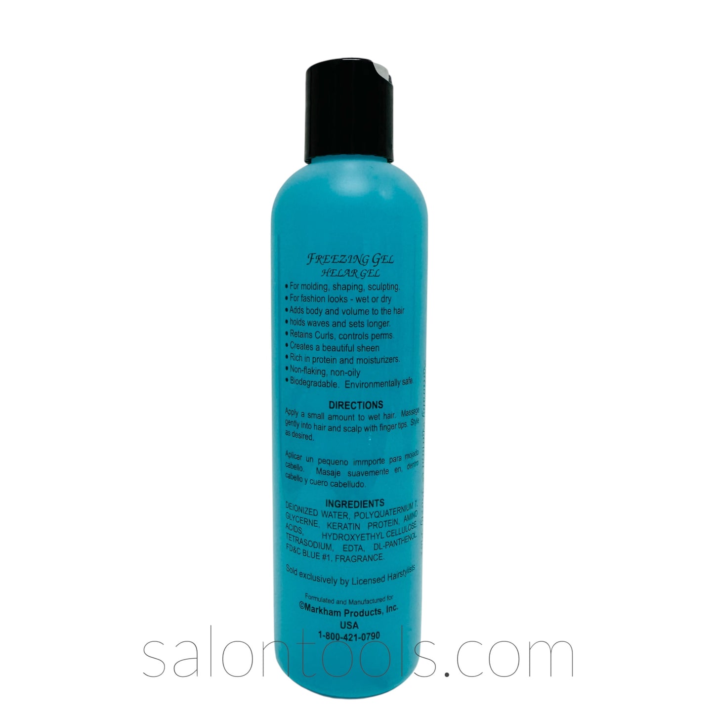 Glacier Blue (Alcohol Free) Freezing Gel 8oz back