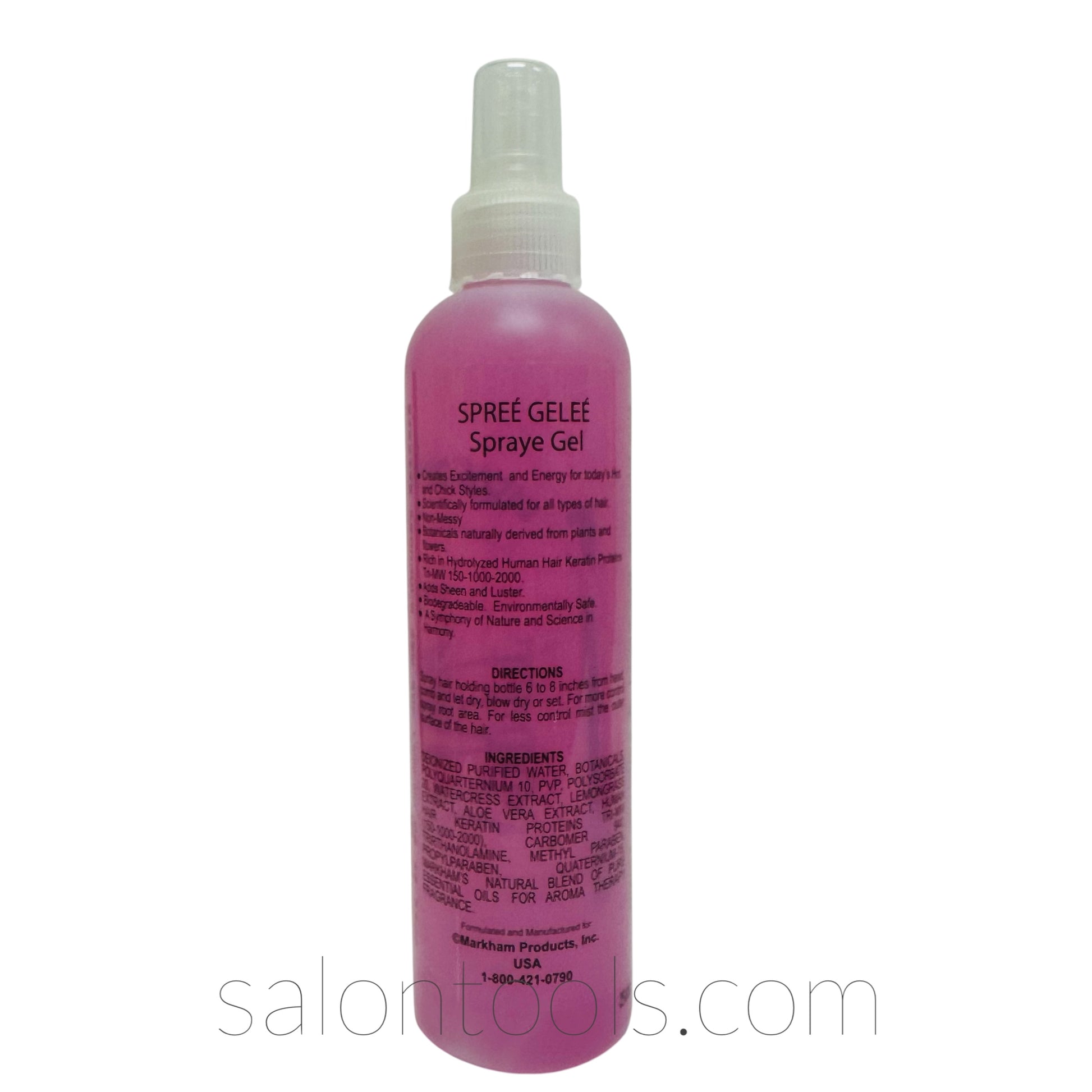 Markham Spree Gelee (Alcohol Free - Spray Gel) 8oz back