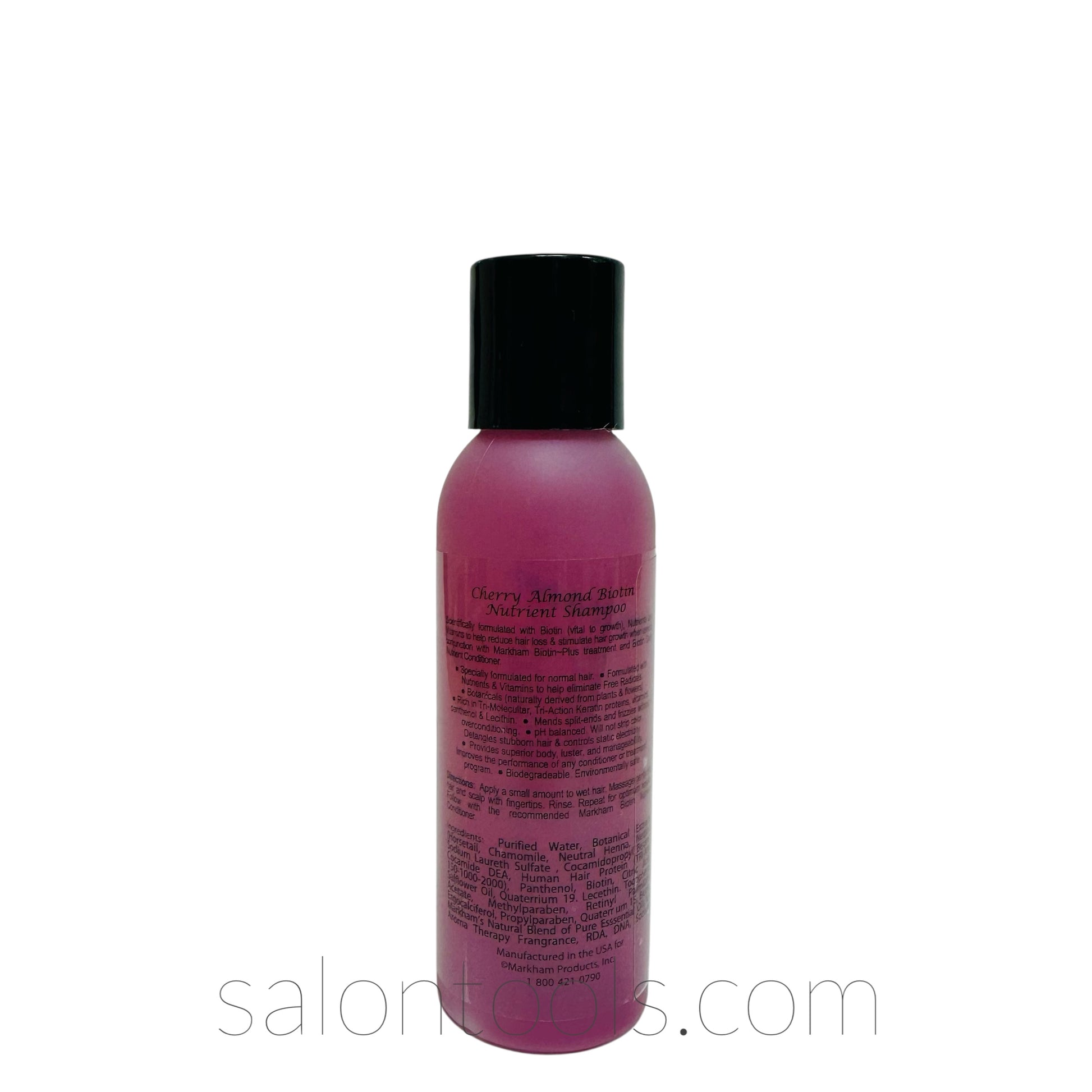 Markham Cherry Almond Biotin (Sulfate Free) Shampoo 2oz Back