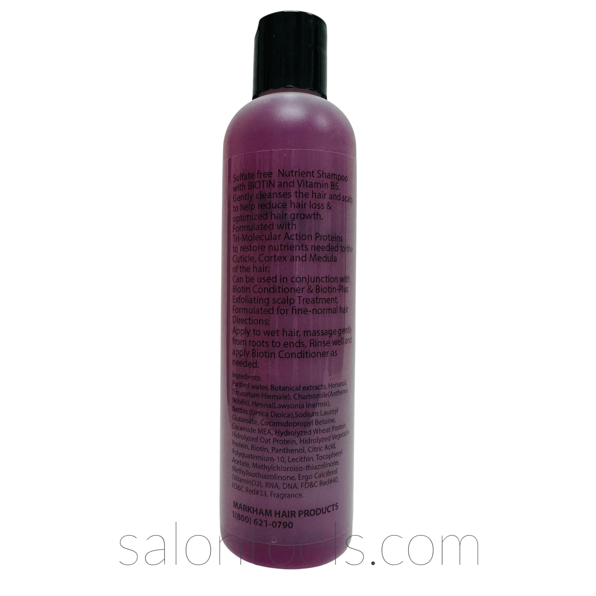 Markham Cherry Almond Biotin (Sulfate Free) Shampoo 8oz back
