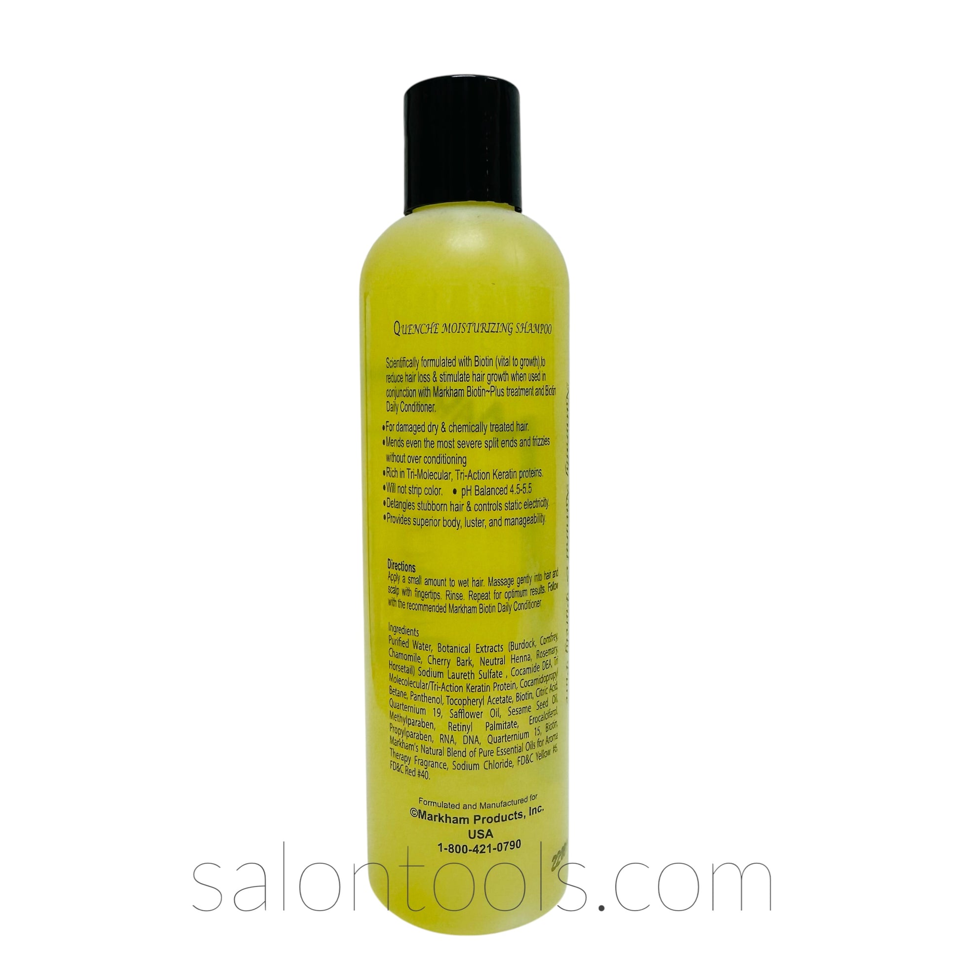 Markham Quench Banana Moisturizing Biotin (Sulfate free) Shampoo 8oz Back