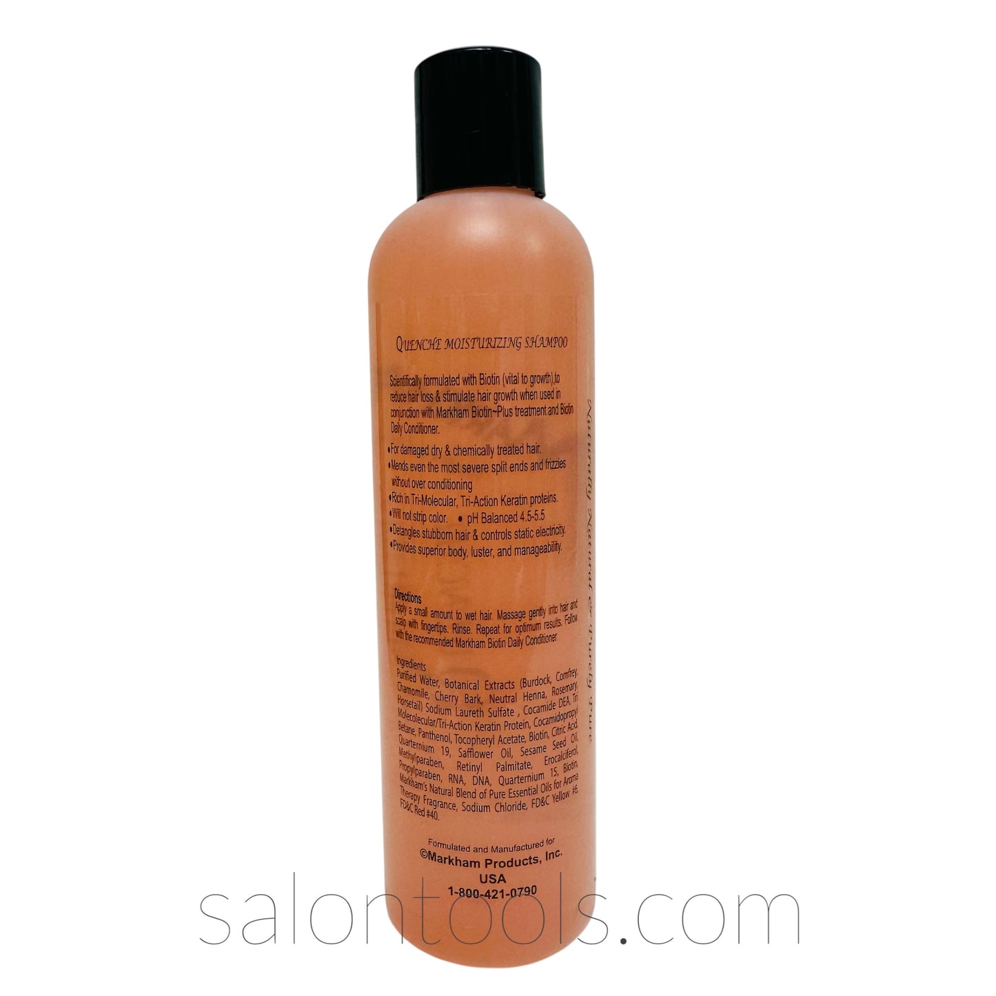 Markham Quench Orange Moisturizing Biotin (Sulfate free) Shampoo 8oz Back